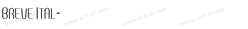 Breve Ital字体转换
